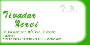 tivadar merei business card